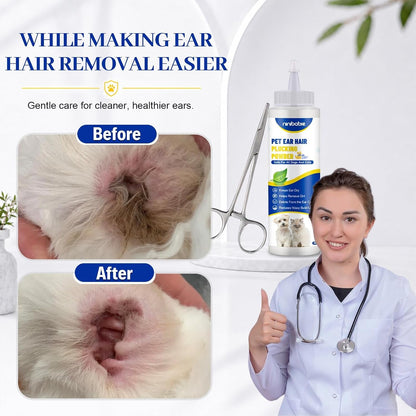 Upgraded Dog Ear Powder with 5.5 Inch Hair Removal Tool | Pet Ear Grooming Cleaner | Ear Wax Remover | Supports Fresh-Feeling Ears | Absorbs Moisture6