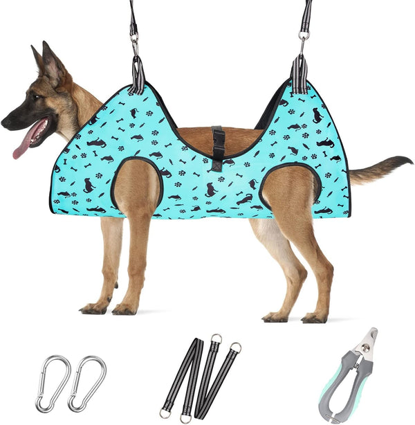 ATESON Pet Grooming Hammock with Nail Clippers/Nail Trimmers/Grooming Scissors, Dog Grooming Harness for Nail Trimming, Pet Grooming Sling Helper26