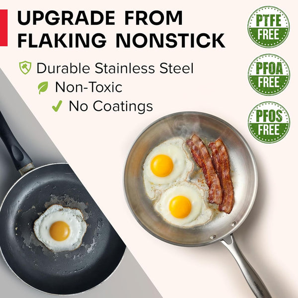 17-Piece Stainless Steel Pots and Pans Set, Tri-Ply Ultra-Clad Pro | Cookware Set, Induction Ready, Oven Safe, Even-Heat Aluminum Core, Includes Skillets, Saucepans, Dutch Oven, Stockpot3