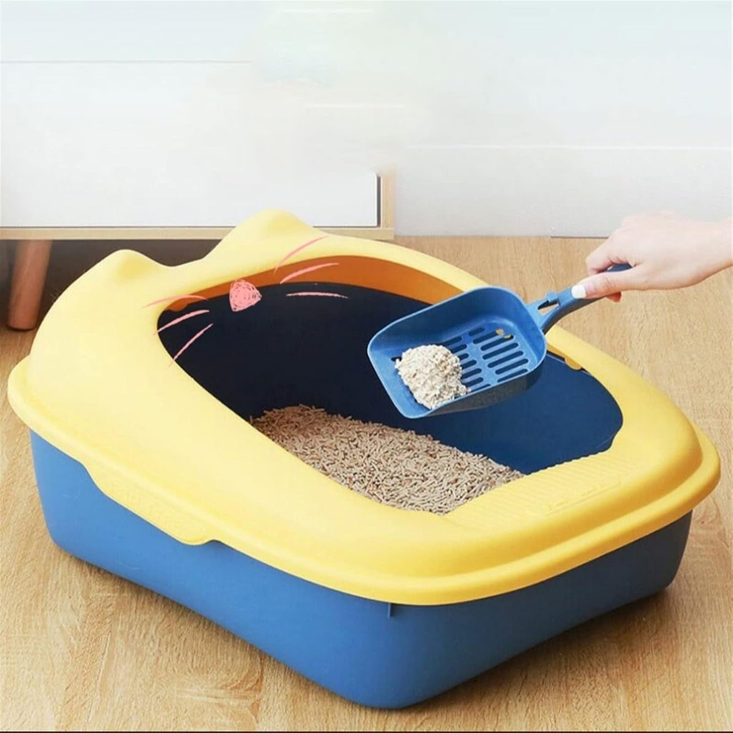 dog-potty-training-toilet-oversized-cat-litter-tray-detachable-frame-with-shovel-no-overflow-box-with-bright-plastic-surface-treatment-no-sprinkler-toileta
