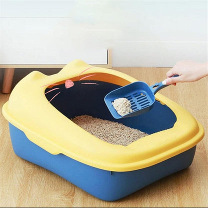 Dog Potty Training Toilet ﻿ Oversized Cat Litter Tray Detachable Frame with Shovel No Overflow Box with Bright Plastic Surface Treatment No Sprinkler Toilet(A)3