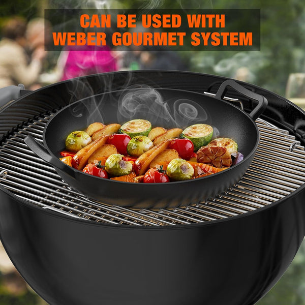 Cast Iron Wok for Weber Gourmet BBQ System | Universal Nonstick Stir-Fry Pan, for Multiple Cooktops Including Induction, Gas Stove, Range Oven, Campfire5