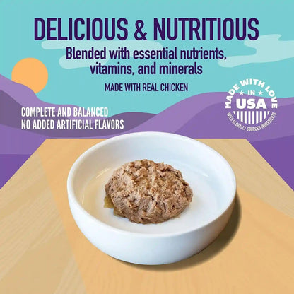 A Strong Heart Split Cup Wet Cat Food, Chicken Entree - 2.6 Oz Split Cups, 20 Servings (Pack of 10), Made in the USA with Real Chicken3