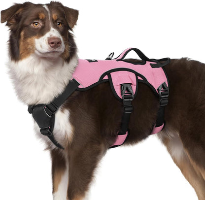 Rabbitgoo Escape Proof Dog Harness for Large, No Pull with Lift Handle | No Escape, Full Soft Padded, Reflective Adjustable Vest, Leash Clip for Walking Hiking Training, Black, Large51