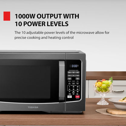 Countertop Microwave Oven, 1.2 Cu.Ft, 1000W, Black | 12.4" Removable Turntable, Smart Humidity Sensor, 12 Auto Menus, Mute Function, ECO Mode, Easy Clean Interior6