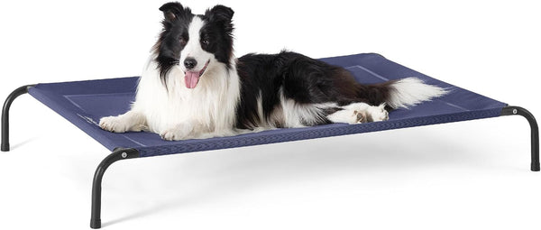 Bedsure Outdoor Elevated Cooling Dog Bed Large Sized Dog, 49In Grey | Portable Raised Camping Pet Cot Hammock,Breathable Teslin Mesh,Weather Resistant,For Large Pets up to 85 Lbs,Easy to Assemble20