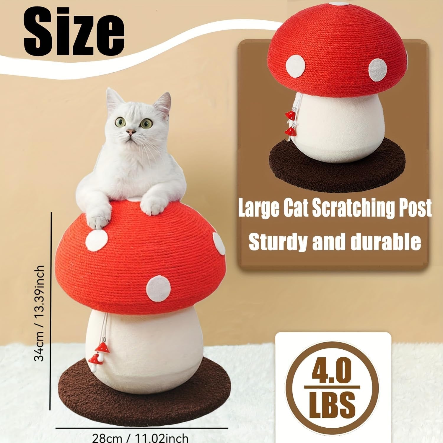 mushroom-cat-scratcher-sisal-cat-scratching-post-cute-red-mushroom-design-13-39-h-x-11-02-w-natural-sisal-rope-soft-plush-interactive-hanging-toy-for-indoor-cats