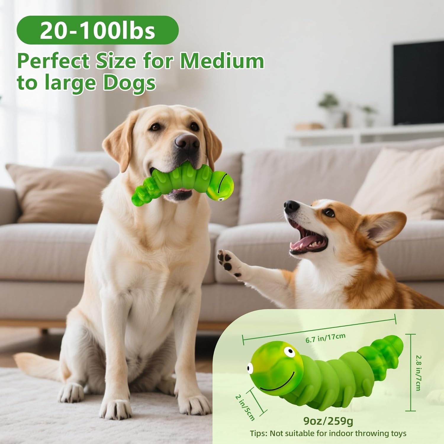indestructible-dog-toys-for-aggressive-chewers-tough-chew-proof-toy-for-large-dogs-squeaky-rubber-chew-toy-with-beef-flavor-for-boredom-anxiety-relief-green