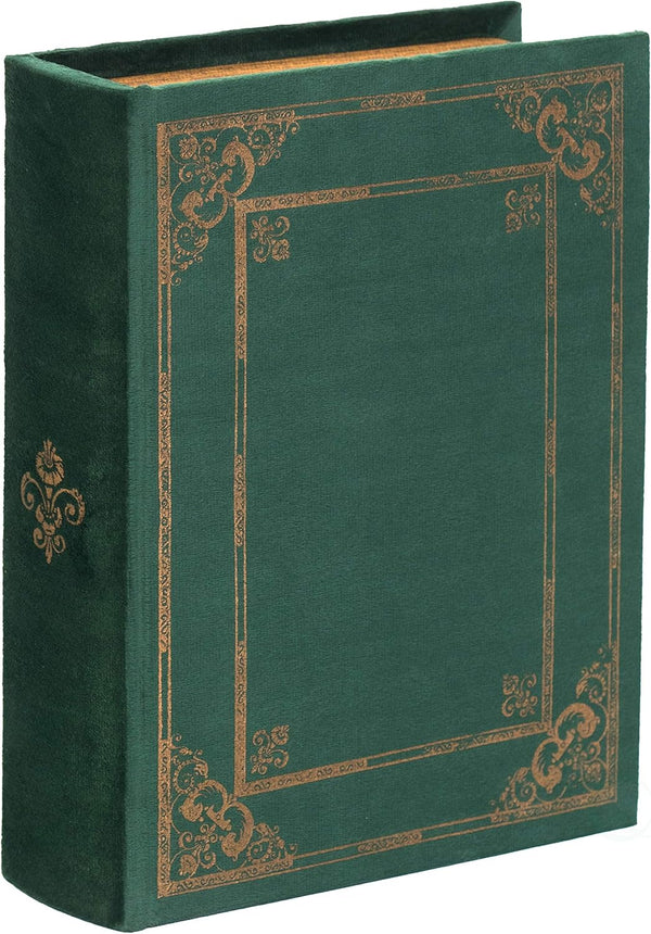 Decorative Vintage Book Shaped Trinket Storage Box- Green5