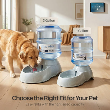 Flexzion Gravity Pet Water Dispenser Drinking Station for Dogs Cats (3 Gallon) Automatic Replenish Waterer for Small Large Breed Dog Cat,Feeding Watering Fountain Supplies Bottle Dish Bowl7