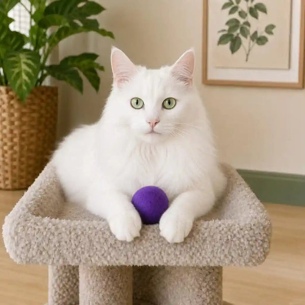 Wool Cat Balls - Safe Silent Felt Ball Toys - Fun Colorful Soft Quiet Wool Kitty Toys - Unique for Cat Lovers - 6 PCS Hand Made in Nepal9