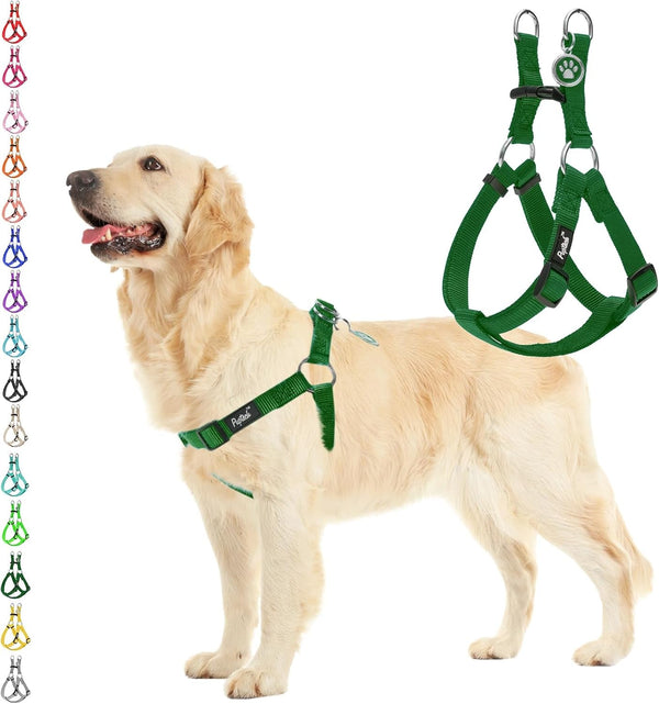 PUPTECK No Pull Dog Harness Soft Adjustable Basic Nylon Step in Puppy Vest Outdoor Walking with ID Tag68