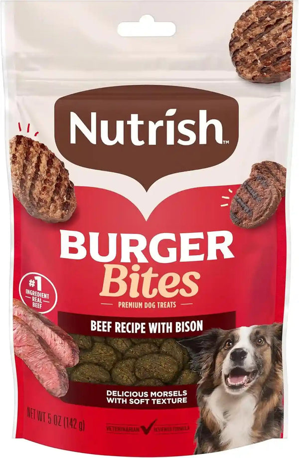Nutrish Burger Bites Dog Treats, Beef Recipe, 12 Oz. Pouch (Rachael Ray)14
