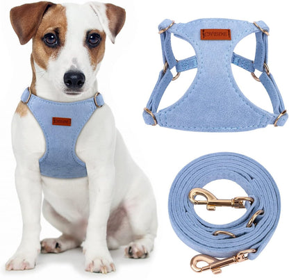 CHEDE No Pull Puppy Harness and Multifunction Dog Leash Set- 8 Colors Soft Adjustable No Choke Escape Proof Cute,Lightweight Pet Vest Harness for Small and Medium Dog…7