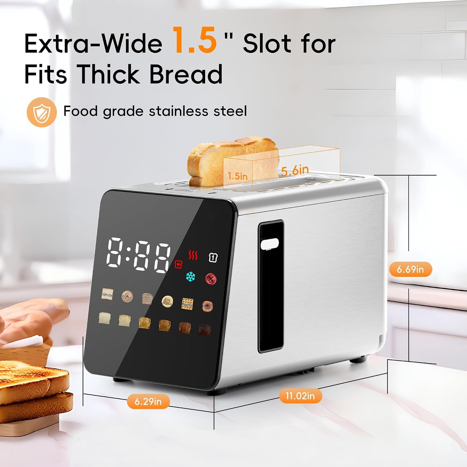 smart-touchscreen-2-slice-toaster-wide-slot-memory-single-slot-digital-timer-extra-wide-slot-for-bagels-6-shade-levels-6-bread-settings-reheat-defrost-favorite-grey