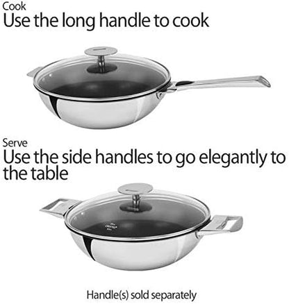 WOKT20QEKP Non-Stick Wok with Domed Glass Lid, Silver, 1.5 Quart2