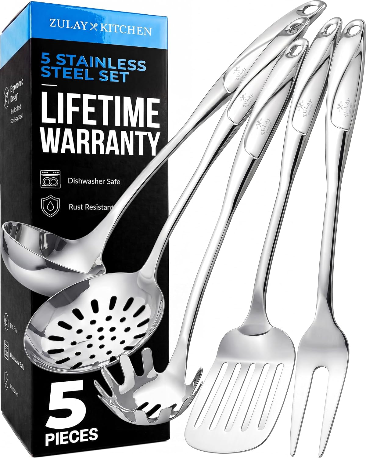 stainless-steel-5-piece-cooking-utensil-set-stainless-steel-kitchen-utensil-durable-kitchen-gadgets-metal-kitchen-accessories-easy-to-clean-tools-5-piece-set