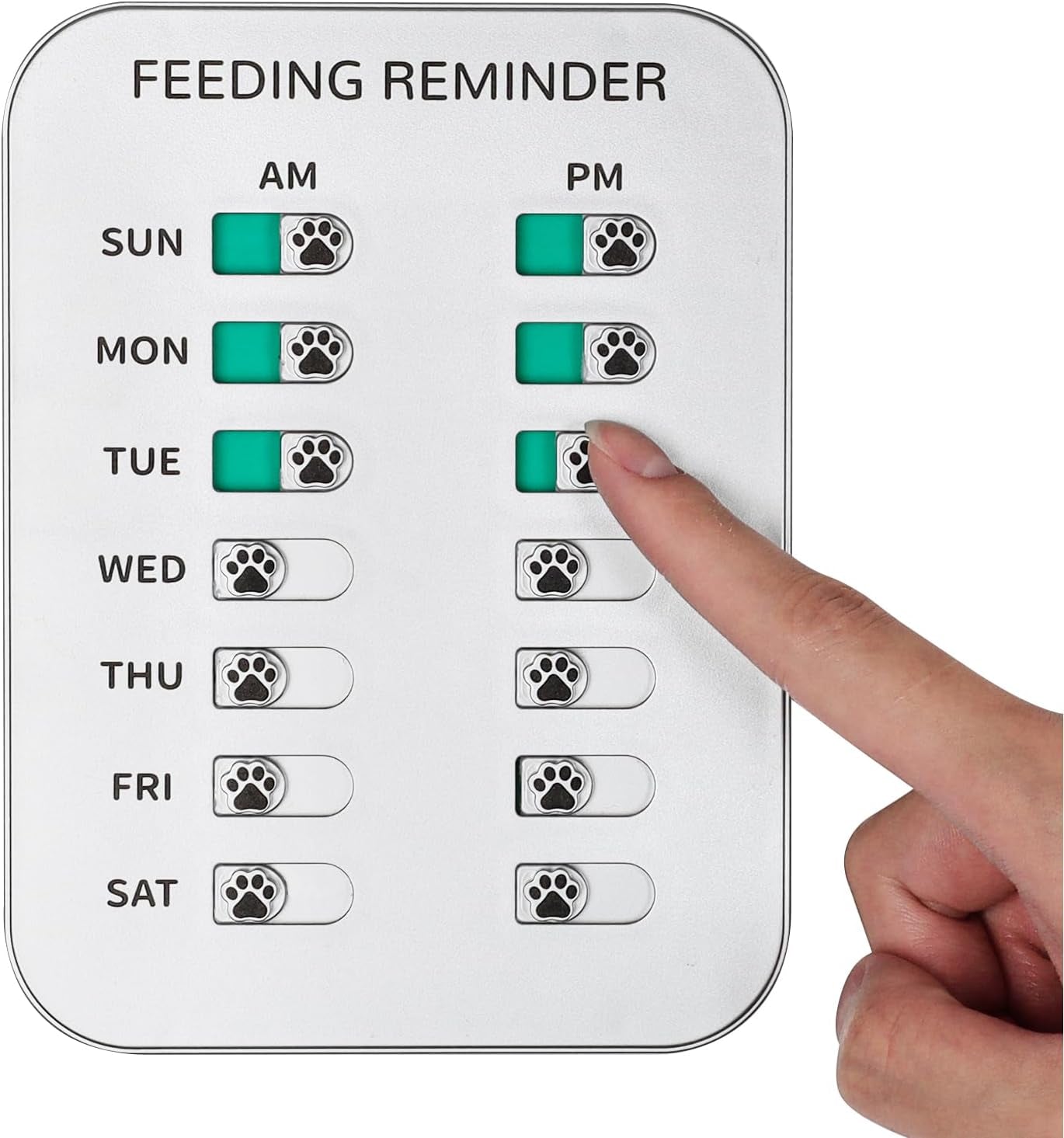 yauyik-dog-feeding-reminder-magnetic-reminder-sticker-am-pm-daily-indication-chart-feed-your-pets-fridge-magnets-and-double-sided-tape-helps-you-to-track-pet-feeding-medication-white