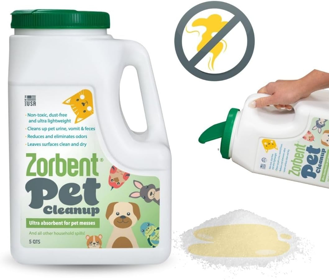 zorbent-pet-accident-cleanup-odor-remover-for-dog-cat-messes-absorbs-1-gallon-pet-safe-cleaner-for-urine-vomit-poop-accidents-on-hardwood-tile-vinyl-concrete-short-carpet-rugs-5-qt