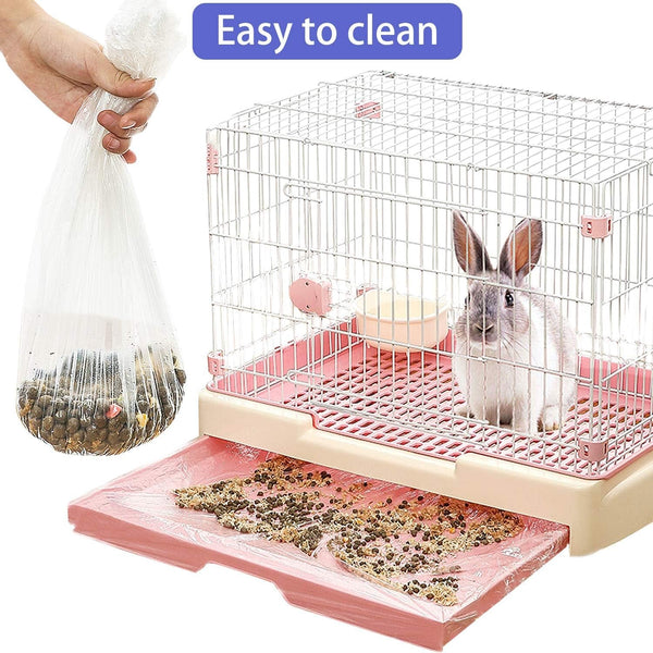 Upcessory 50 Pcs Disposable Cage Liners, Clear Plastic Rabbit Cage Liner Bag, Universal Toilet Film for Bunny, Hamster, Totoro, Hedgehog, Guinea Pig and Small Animals. | Universal Toilet Film for Bunny, Hamster, Totoro, Hedgehog, Guinea Pig and Small Animals(50Pcs, 47In)3