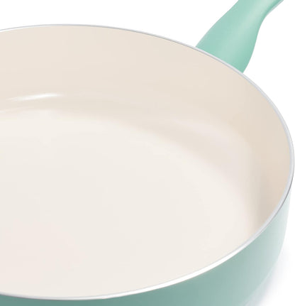 Rio Healthy Ceramic Nonstick 5QT Saute Pan Jumbo Cooker with Helper Handle and Lid, Pfas-Free, Dishwasher Safe, Turquoise11
