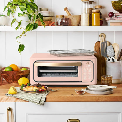 Infrared Air Fry Toaster Oven 9 Slice, 1800W Countertop Oven with Convection & Air Fry Functions, Digital Touch Display, Multi Cooking Modes for Baking, Broiling & Reheating (Rose)2