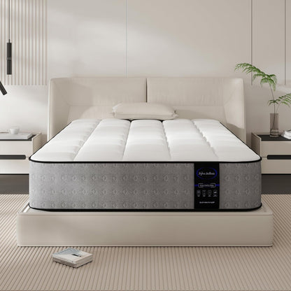 Twin Mattress, Medium Hybrid 8 Inch Twin Size Mattress in a Box | Cooling Gel Memory Foam with Pocketed Springs, Luxury Twin Bed Mattress, Colchones Twin Supportive Back Relief, Certipur-Us1