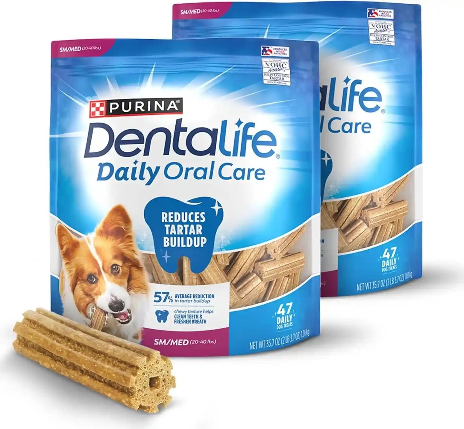 dentalife-daily-oral-care-dog-treats-for-small-and-medium-dogs-chewy-dental-treat-to-freshen-breath-and-fight-tartar-chicken-flavor-40-ct-pouch