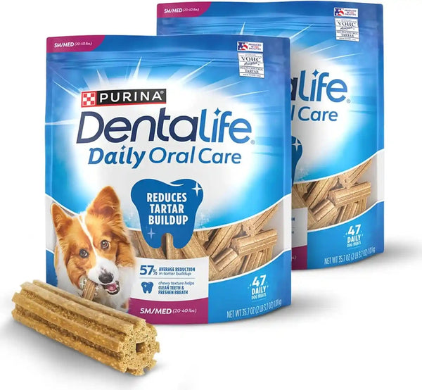 Dentalife Daily Oral Care Dog Treats for Small and Medium Dogs, Chewy Dental Treat to Freshen Breath and Fight Tartar, Chicken Flavor - 40 Ct. Pouch11