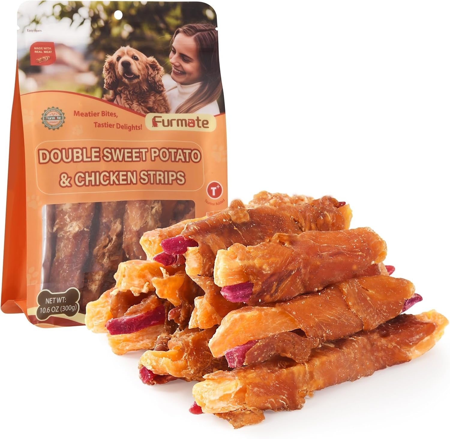 dog-jerky-treats-duck-wrapped-orange-purple-sweet-potato-10-6-oz-healthy-dog-snacks-high-protein-low-fat-soft-chews-eliminates-tears-training-rewards-treats-for-small-medium-large-breeds