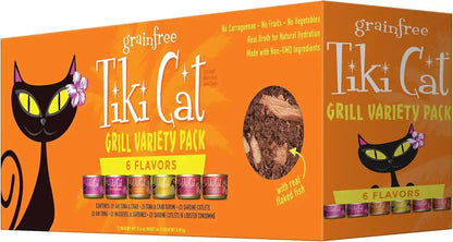 Tiki Cat Grill Wet Cat Food, Variety Pack, 2.8 Oz. Cans (12 Count)1