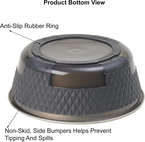 Petrageous 16019 Kona Stainless Steel Non-Slip Dishwasher-Safe Dog Bowl 3.75-Cup 6.75-Inch Diameter 2.5-Inch Tall for Medium and Large Dogs and Cats 30-Ounce, Grey4