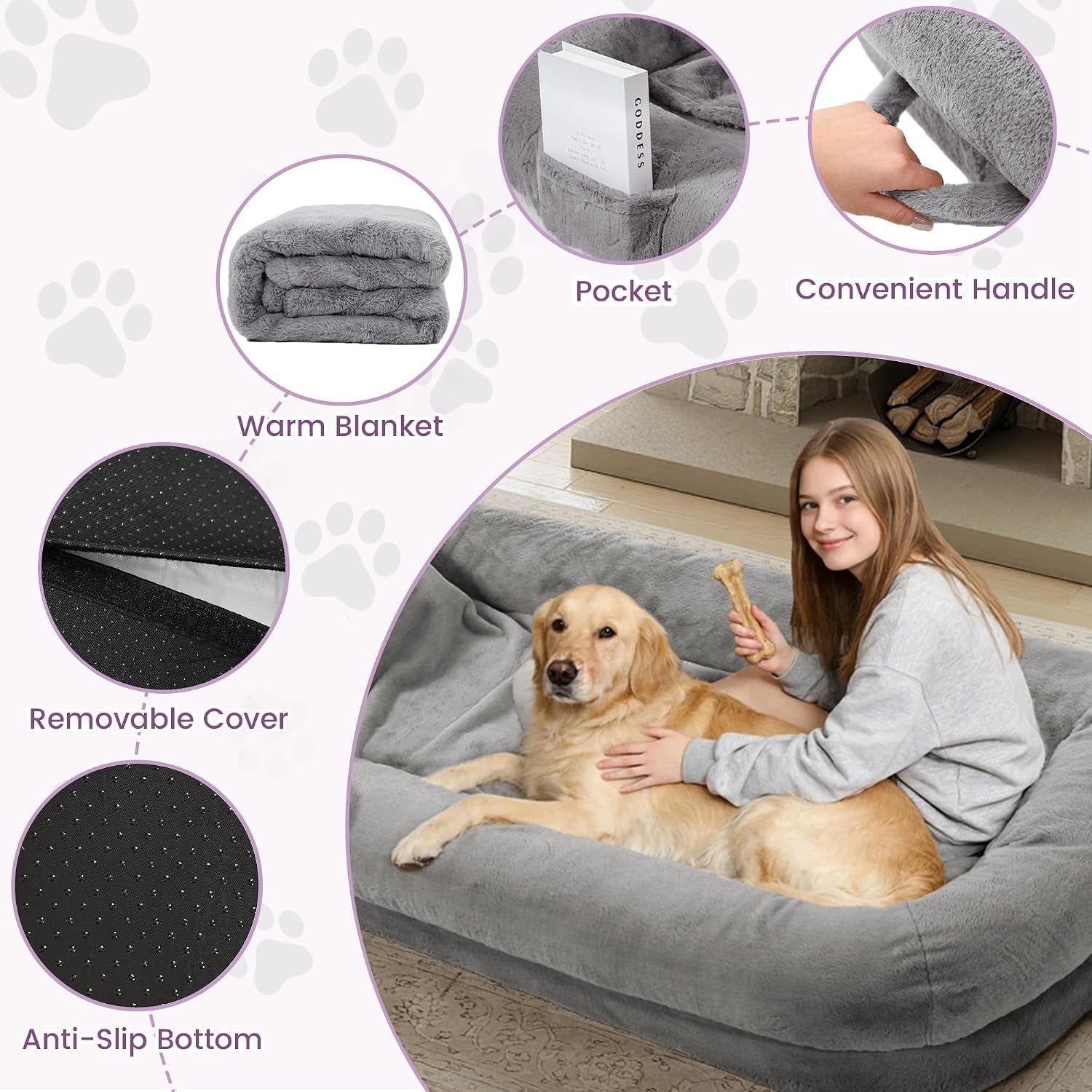 murago-human-dog-bed-for-adults-71x43x10-light-grey-long-human-size-dog-bed-removable-cover-orthopedic-design
