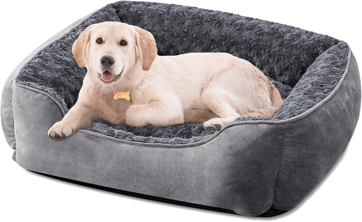 joejoy-rectangle-dog-bed-for-large-medium-small-dogs-washable-orthopedic-sofa-bed-soft-breathable-puppy-pet-cuddler-durable-calming-dog-bed-with-anti-slip-bottom-multiple-sizes-beige
