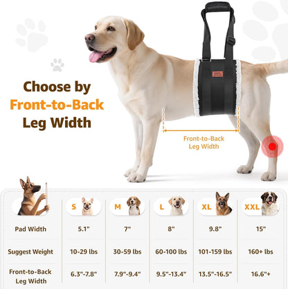 Adjustable Dog Lift Harness Dog Sling for Large Dogs Hind Leg Support Soft Lift Support and Rehab Harness for Weak Rear Legs, Helps Senior, Injured, Disabled and after ACL Surgery Dogs Large3