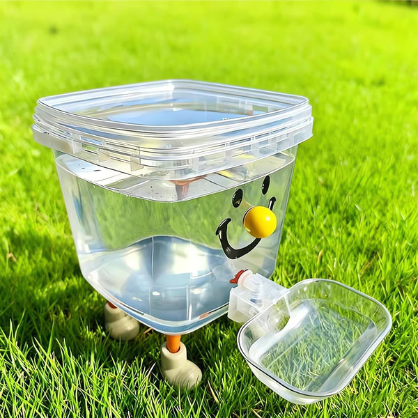 Pets Water Dispenser with Large Capacity Small Large Cats ＆ Dogs No Spilling Automatic Gravity Water Bowl Auto Fill Waterer Dish Self Watering Animal Water Fountain Feeder (Yellow, 0.8, Gallons)4