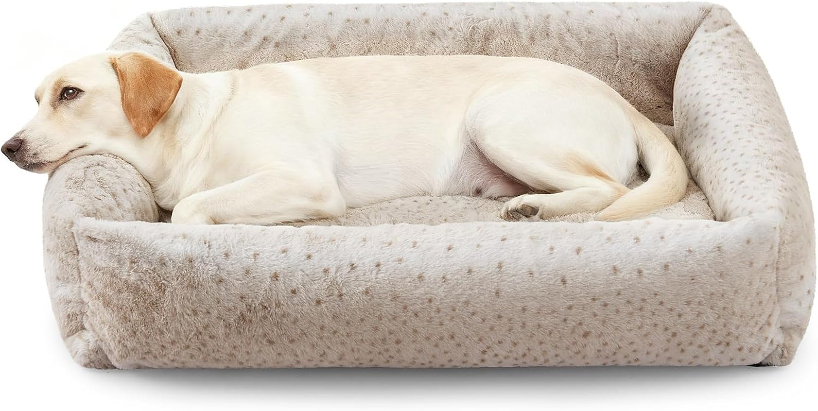 joejoy-dog-bed-medium-size-dog-removable-washable-cover-orthopedic-soft-pet-bed-anti-slip-fluffy-plush-faux-rabbit-fur-puppy-bed-30x24x8-leopard-print-grey