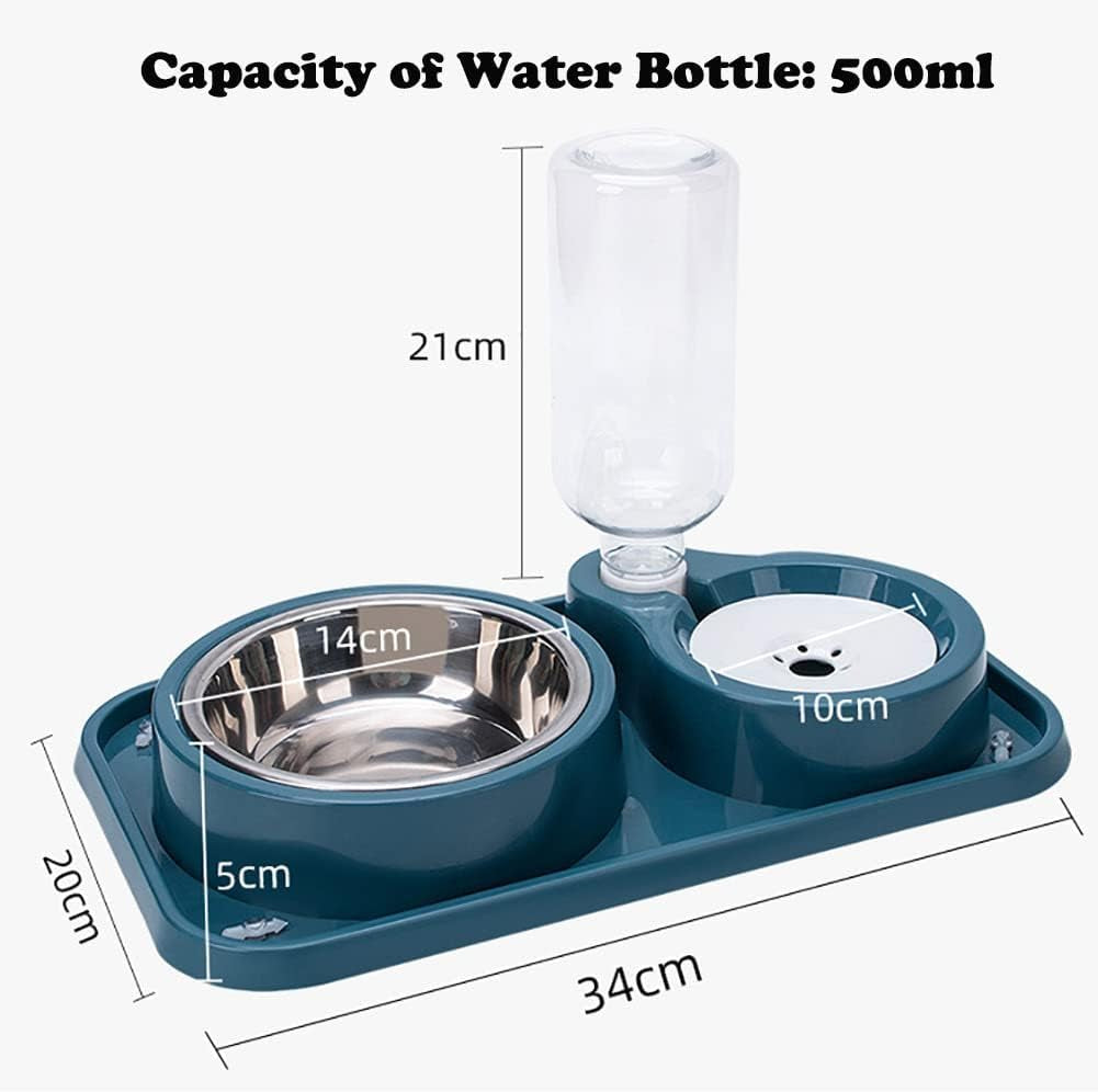 love-dream-double-dog-cat-bowls-anti-slip-pet-food-and-water-bowl-set-automatic-gravity-water-dispenser-bottle-detachable-stainless-steel-bowl-no-spill-for-indoor-cats-dogs-puppy-kitten-rabbit