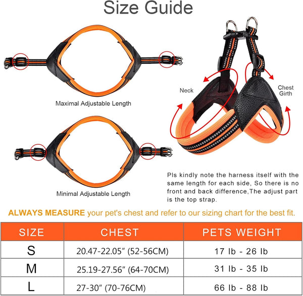 Dog Harness No Pull Ultra Soft Breathable Padded Pet Harness 2 Adjustable Botton, 3M Reflective Pet Harness for Dogs Easy Control for Small Medium Large Dogs4
