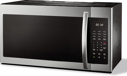 HOME 1.7 Cu. Ft. Over-The-Range Microwave Oven, 1000W Stainless Steel Microwave with 300 CFM Vent Fan, Ductless Installation, LED Display, Auto Cook Presets & Child Lock8