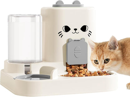 1.6L Auto Gravity Pet Feeder and 0.6L Water Dispenser Set, Automatic Cat Food and Water Dispenser, Gravity Pet Feeder for Small Medium Dog Puppy Cat Kitten (Pink)8