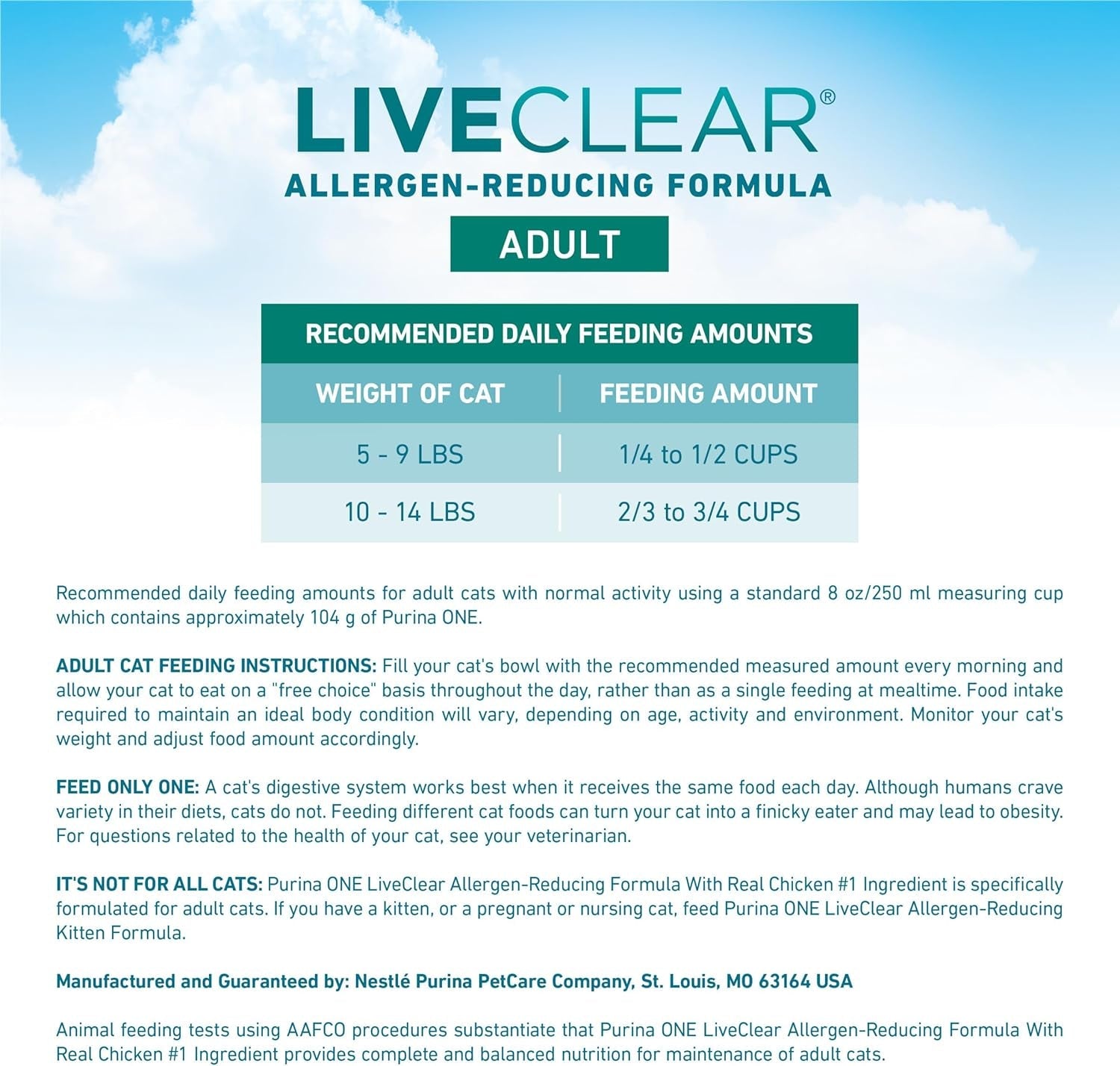 purina-one-liveclear-allergen-reducing-cat-food-dry-formula-with-real-chicken-as-the-number-one-ingredient-6-3-lb-bag-real-chicken-is-the-1-ingredient-reduces-allergens-in-cat-hair-and-dander-by-47-includes-dha-for-cat-vision-support