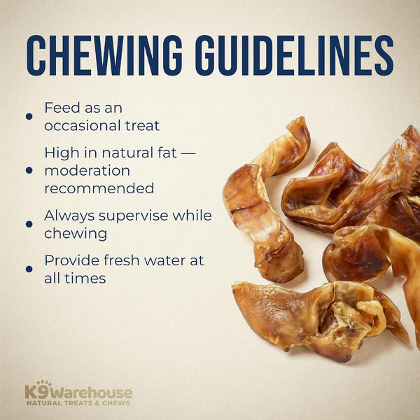 K9Warehouse Bulk Pig Ear Bites for Dogs 100% Pork, Rawhide Alternative, 1Lb | Single Ingredient, No Hormones or Chemicals, Hand-Selected Quality, Sized for Small and Medium Pups, Fights Tartar Buildup9