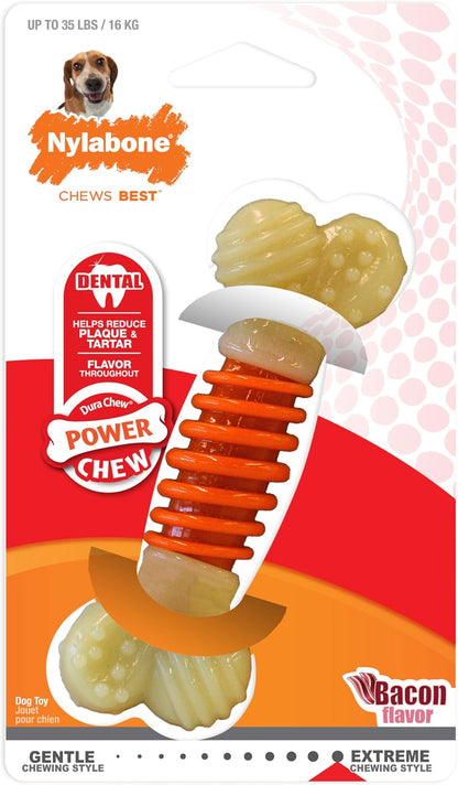 Nylabone Power Chew Dental Groove Bone Dog Chew Toy, Flavor Medley, Small | Teeth-Cleaning Textures, Durable Dog Toys for Aggressive Chewers, Discourages Destructive Chewing, for Dogs up to 25 Lbs11