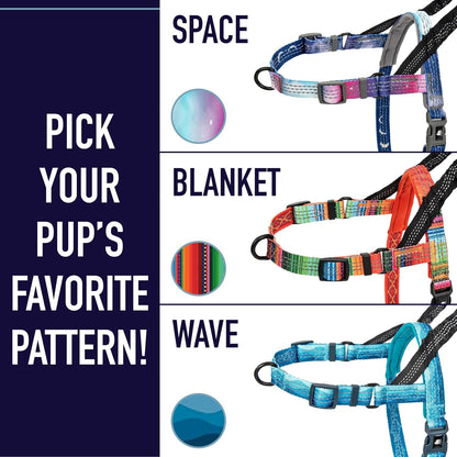 Leash Boss No Pull Dog Harness, Easy Walk for Small, Medium, and Large Pets, Reflective with Rear and Front Clip Attachment (Blanket Pattern, Medium)9
