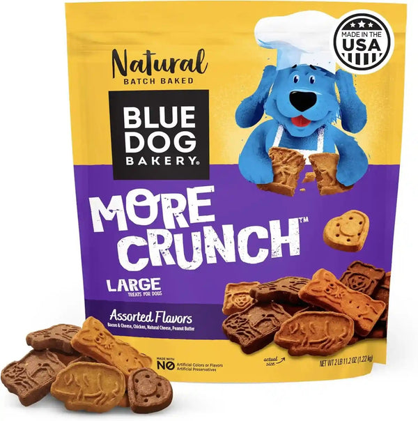 Blue Dog Bakery Natural Dog Treats, More Crunch Large, Assorted Flavors, 18Oz Box, 1 Box21