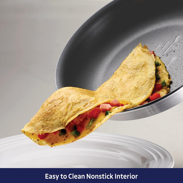 Professional 8-Inch Non Stick Small Frying Pan | Heavy-Gauge Aluminum Skillet with Reinforced Nonstick Coating, Red Handle, Dishwasher and Oven Safe, Made in Brazil7
