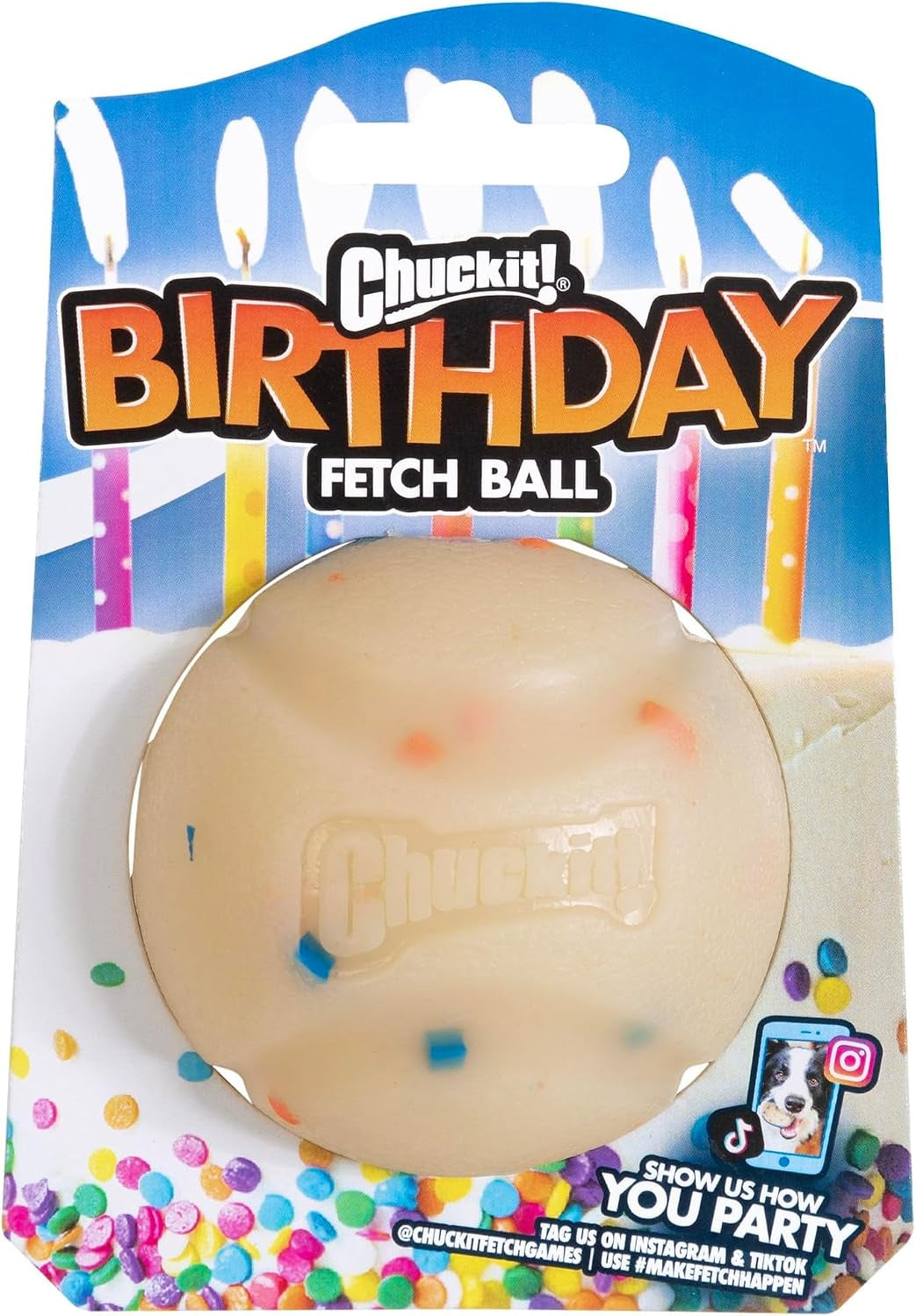 chuckit-birthday-fetch-ball-medium-2-5-inch-diameter-for-dogs-20-60-lbs-pack-of-1