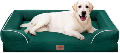 Comfort Expression Orthopedic Dog Bed for Extra Large Dogs with Bolster | Waterproof Dog Couch Bed with Washable Cover & Non-Slip Bottom, Supportive Egg Crate Foam XL Pet Bed, 42X30 Inch139