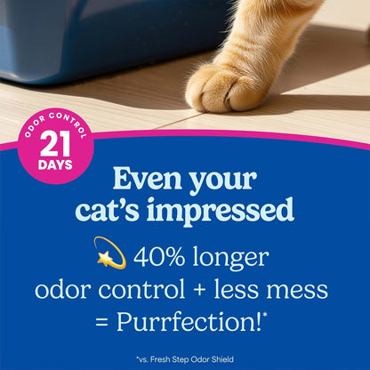 Fresh Step Clean Paws Multi Cat Clumping Litter with Febreze Freshness, Ammonia Block Technology, Low Tracking, 22 Lb. Box3